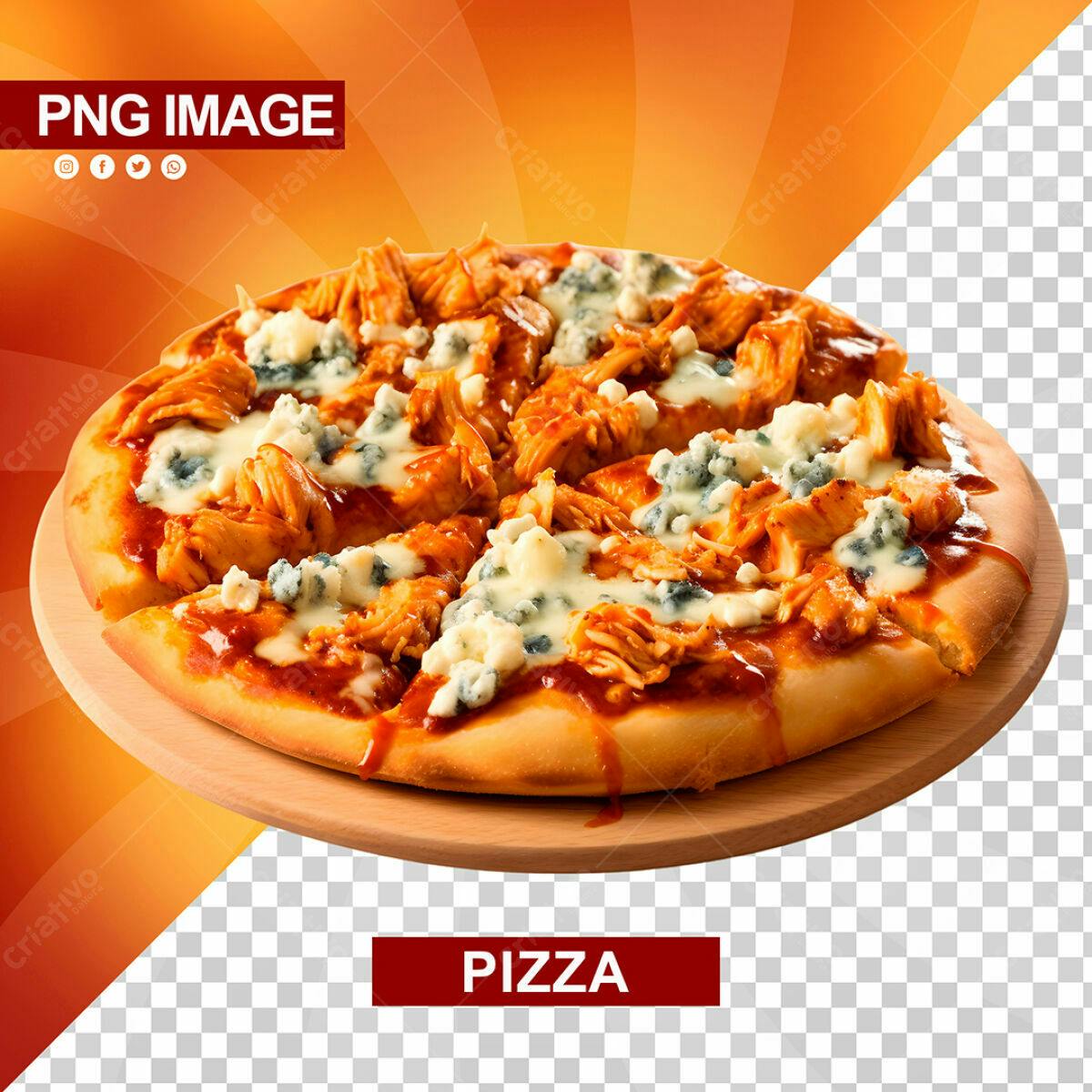 Banner Pizza com Queijo Gorgonzola PSD Editável
