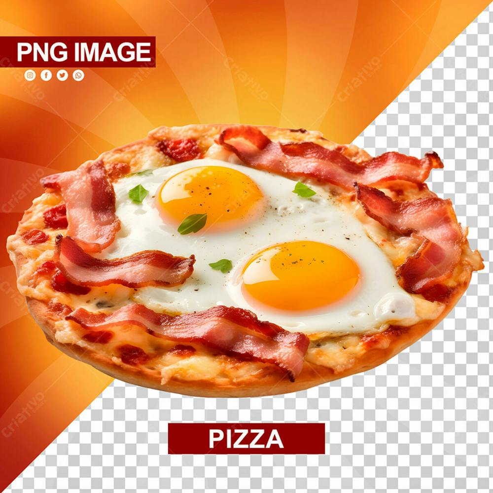 Pizza Deliciosa Bacon E Ovo Psd