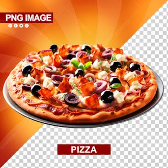 Deliciosa pizza redonda forma de ferro psd