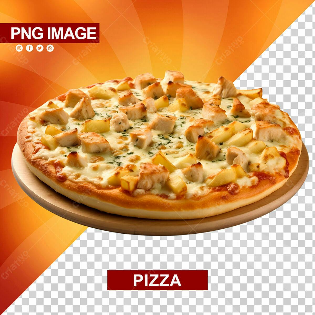 Banner Pizza Frango e Batata PSD Editável