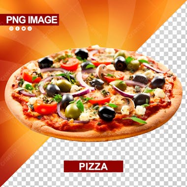 Deliciosa pizza redonda psd