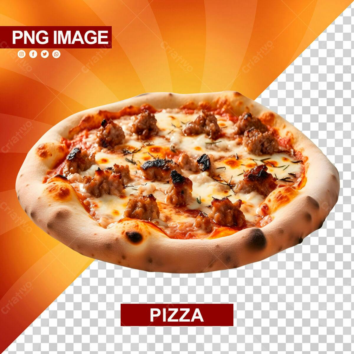 Imagem de Pizza PSD Editável para Cardápio