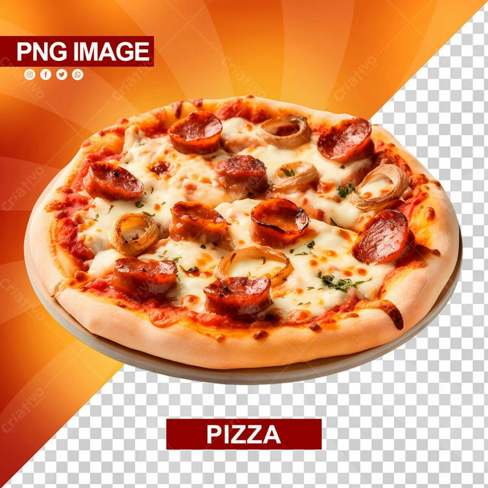 Mini Pizza Fatiada Em Prato Branco Psd