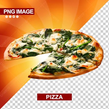 Deliciosa pizza sem uma fatia psd