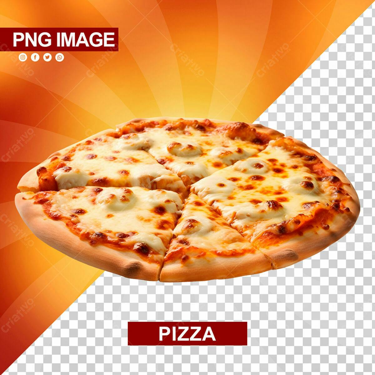 Banner Pizza Queijo PSD Editável