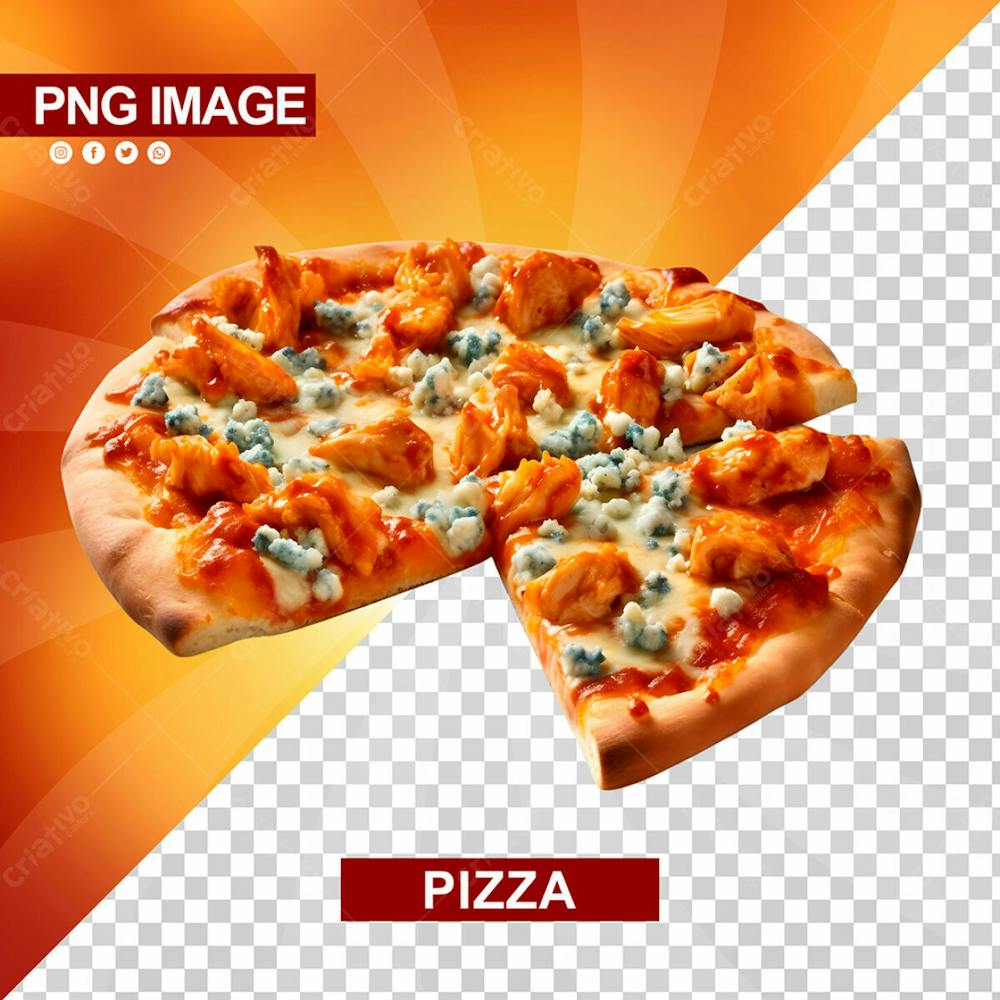 Deliciosa Pizza Fatiada Sem Uma Fatia Psd