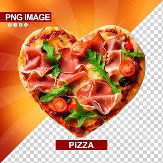 Pizza com forma de coracao psd