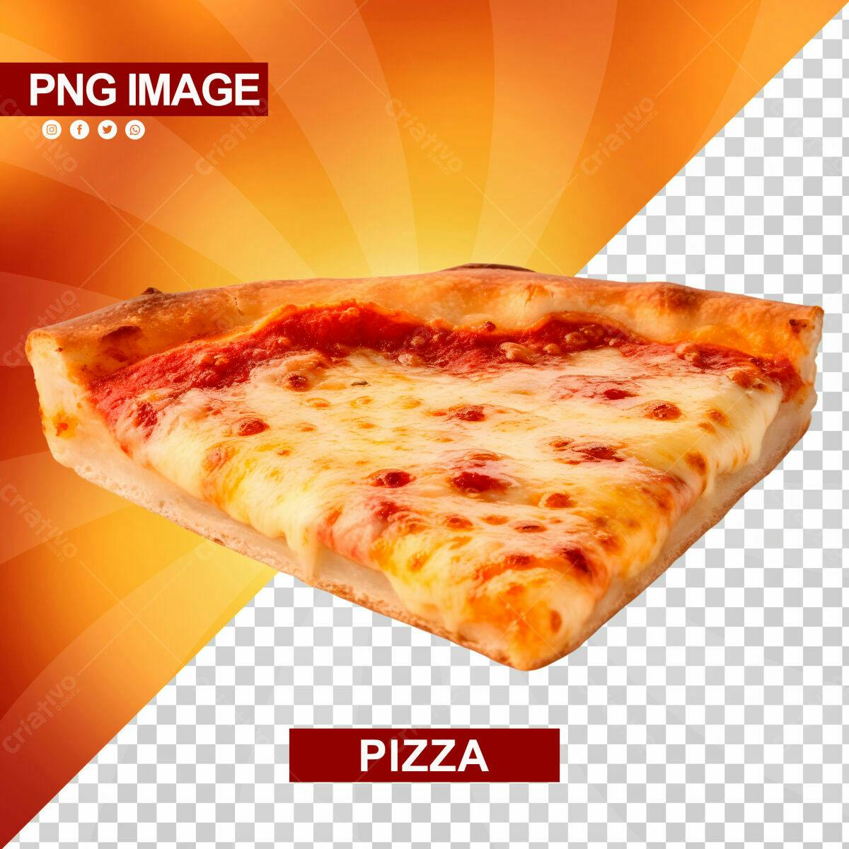 Fatia de Pizza PSD Editável
