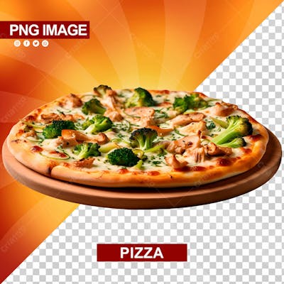Deliciosa Pizza Redonda Tabua De Madeira Psd (6)