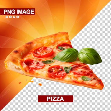 Deliciosa fatia de pizza psd