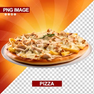 Pizza saborosa com forma branca psd