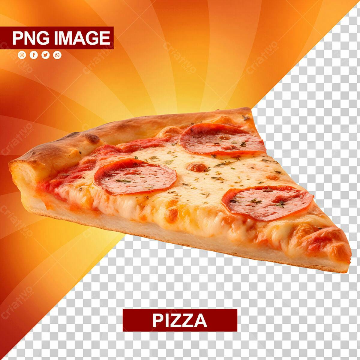 Fatia de Pizza PSD Editável