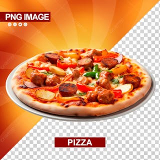 Deliciosa pizza redonda forma de ferro psd