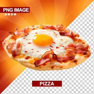 Mini pizza ovo e bacon psd