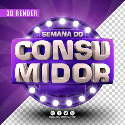 Selo 3D Para Composicao Semana Do Consumidor Psd Editavel (20)
