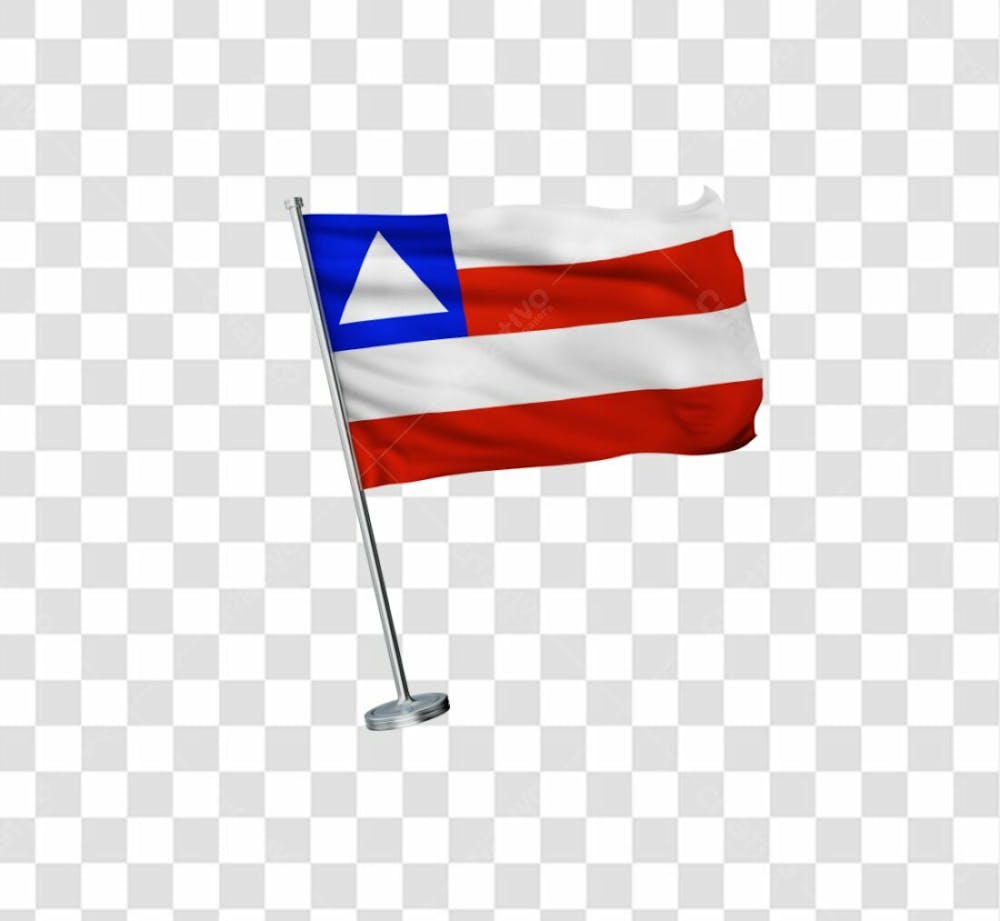 Bandeira Da Bahia Elemento 3D Para Composicao Png Transparente