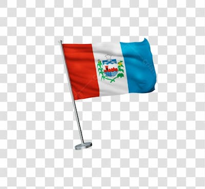 Bandeira Do Estado De Alagoas Elemento 3D Para Composicao Png Transparente