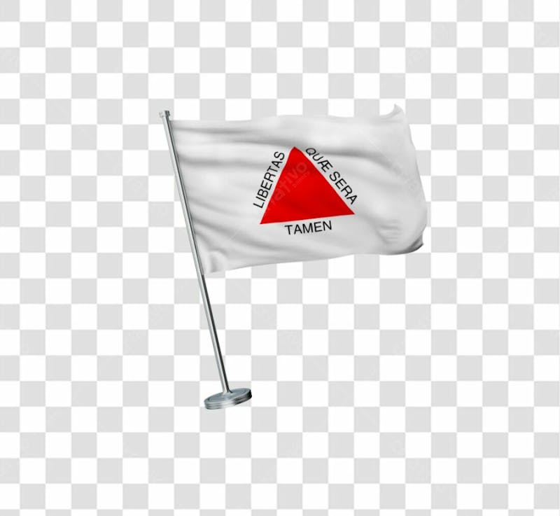 Bandeira do estado de minas gerais elemento 3d para composicao png transparente