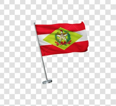 Bandeira Do Estado De Santa Catarina Elemento 3D Para Composicao Png Transparente