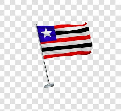 Bandeira Do Maranhao Elemento 3D Para Composicao Png Transparente