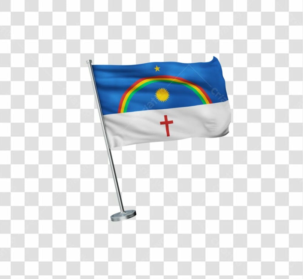 Bandeira Do Pernambuco Elemento 3D Para Composicao Png Transparente