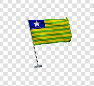 Bandeira Do Piaui Elemento 3D Para Composicao Png Transparente