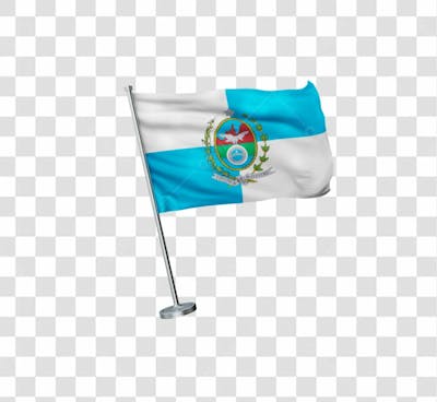 Bandeira Do Rio De Janeiro Elemento 3D Para Composicao Png Transparente