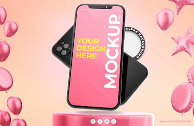 Mockup De Celular Podio Smartphone Psd Editavel (3)