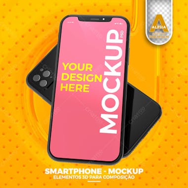 Mockup de celular smartphone psd editavel