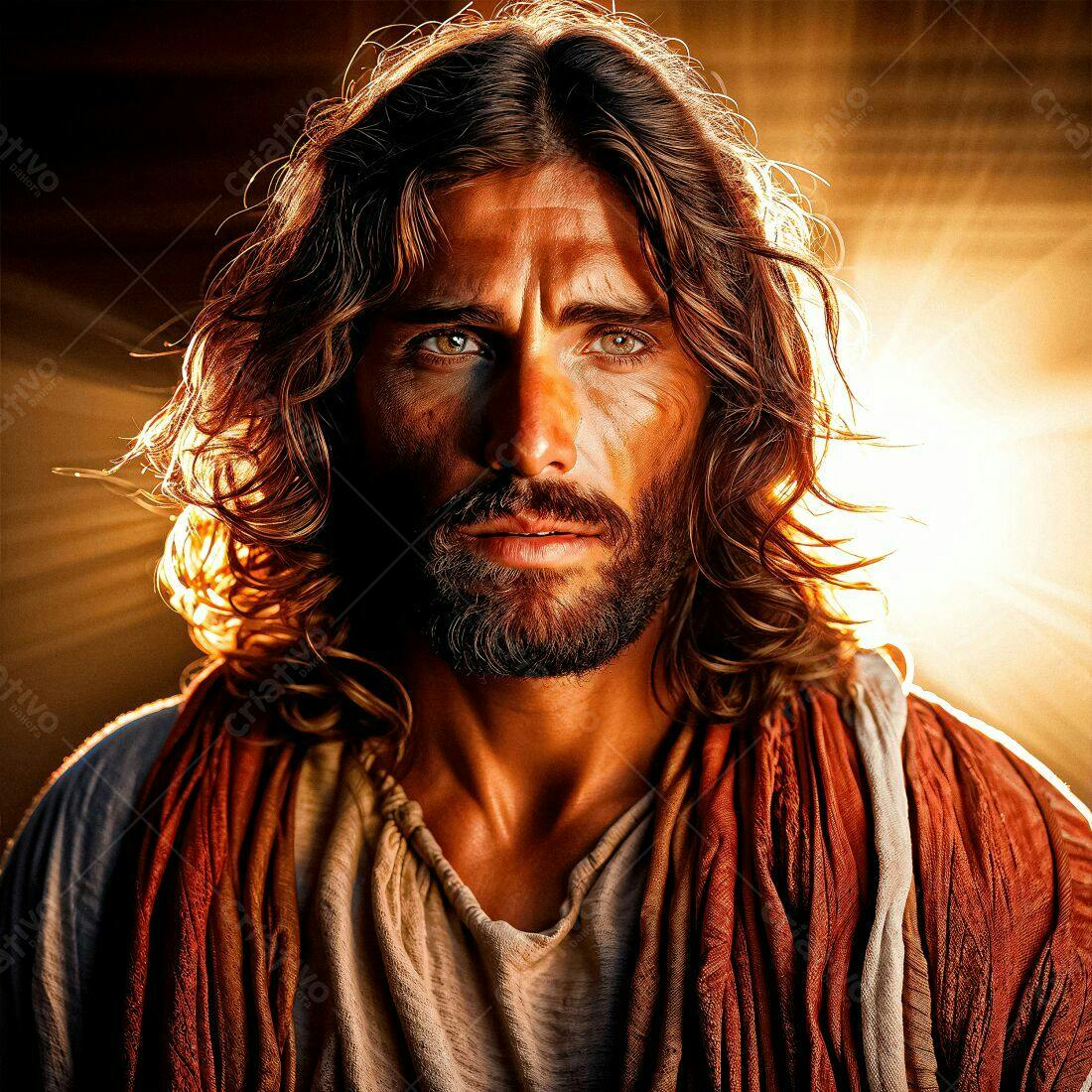 Jesus Cristo retrato tons quentes