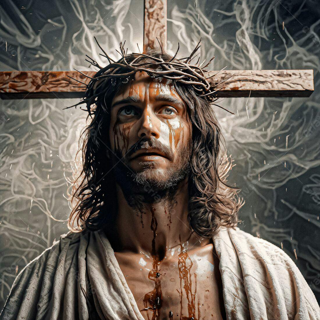Jesus Cristo coroado de espinhos
