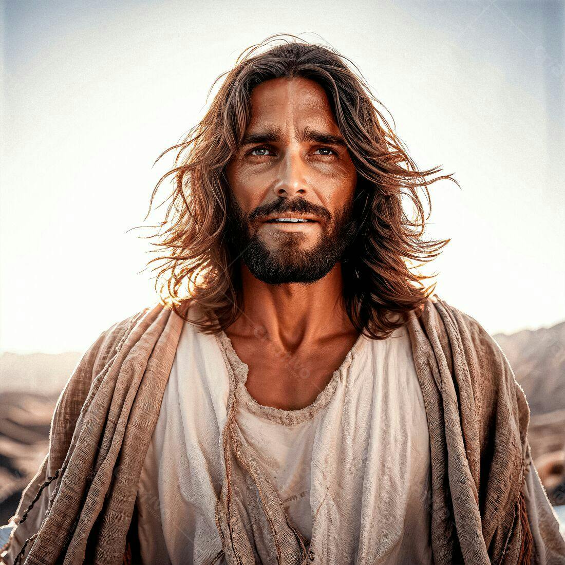 Jesus Cristo retrato tons terrosos