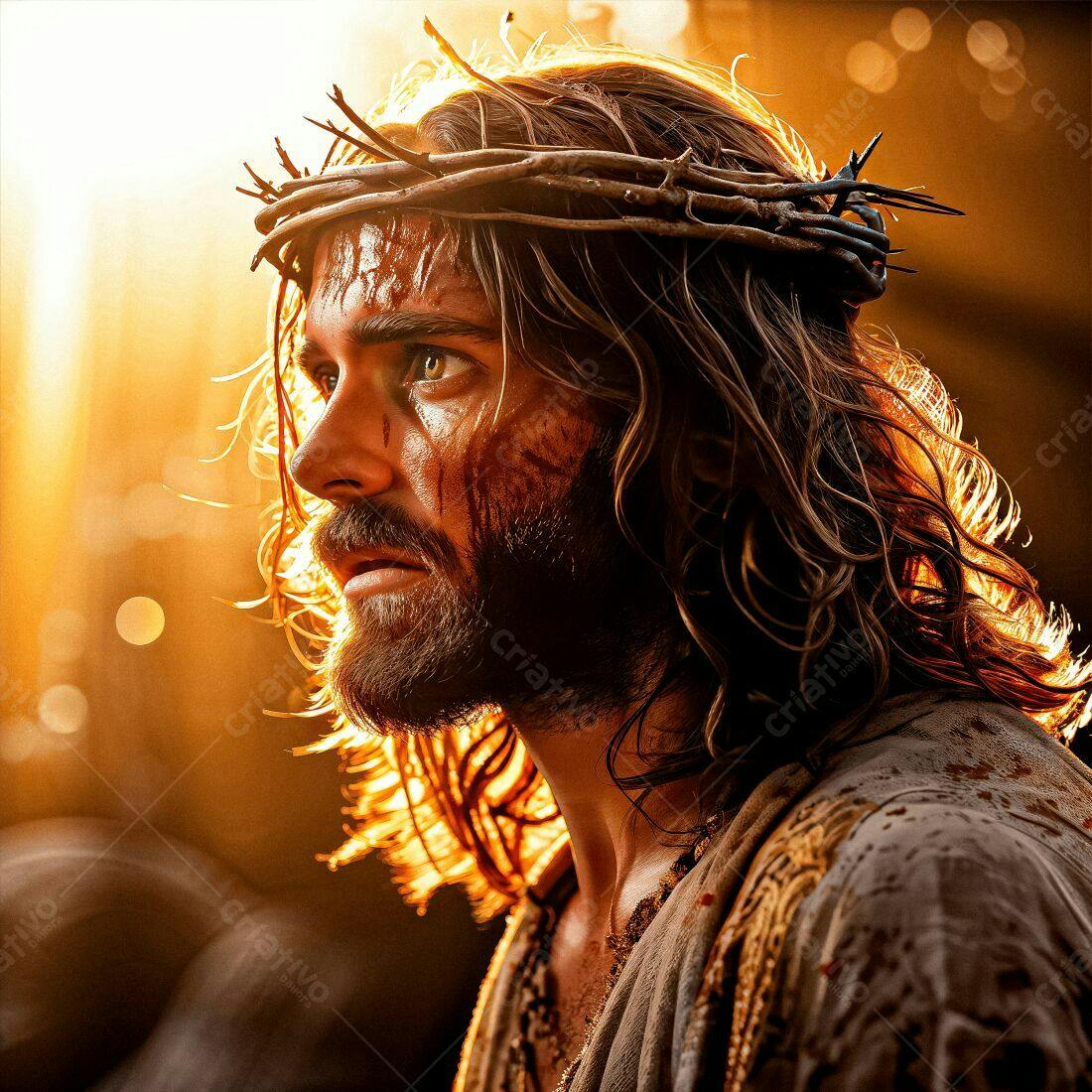 Jesus Cristo com coroa de espinhos