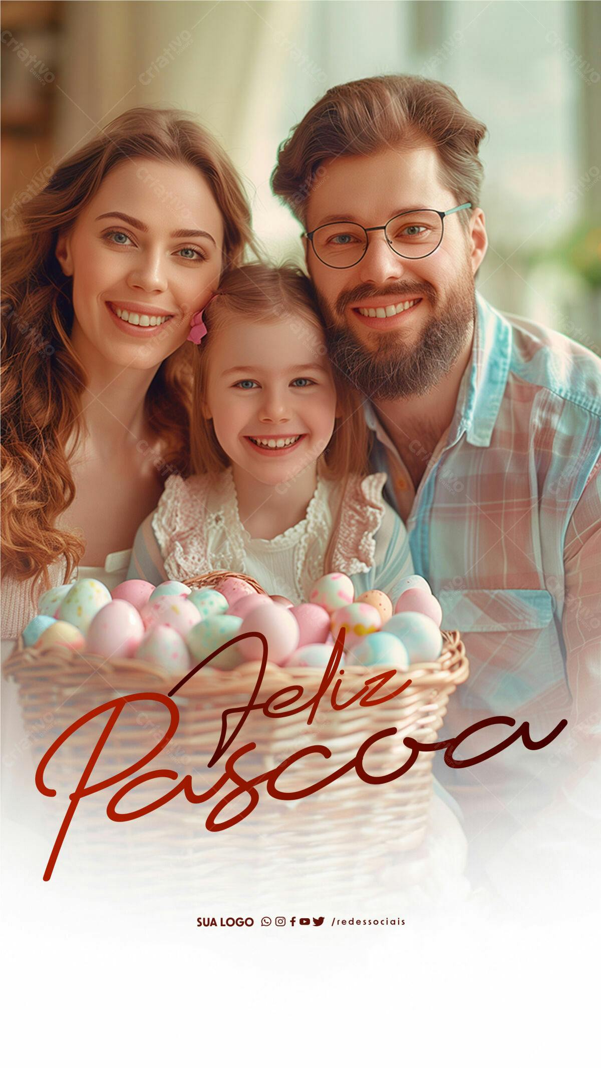 Flyer para Páscoa PSD Editável