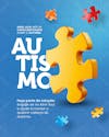 Abril azul mês de conscientização sobre o autismo