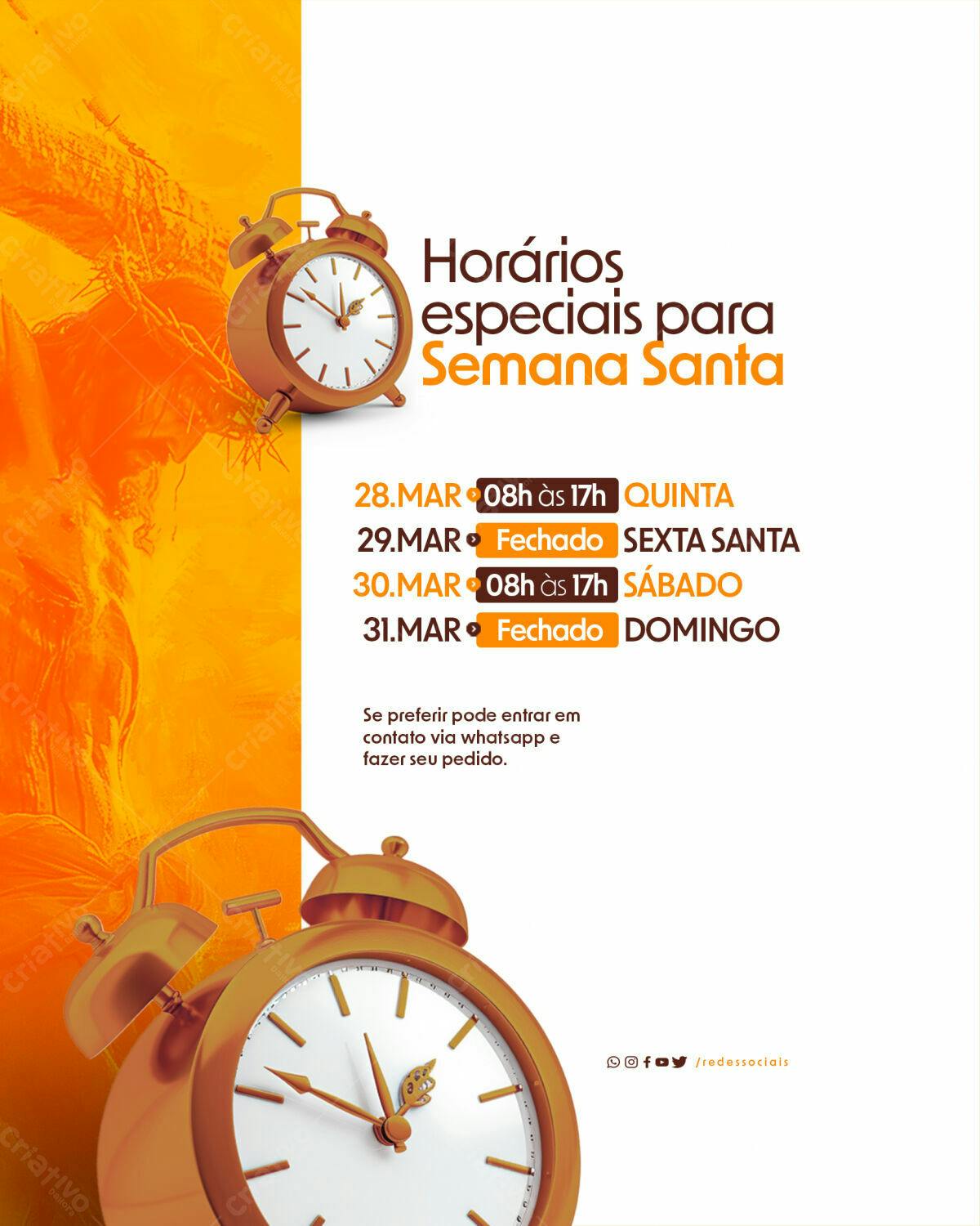 Flyer Semana Santa PSD Editável