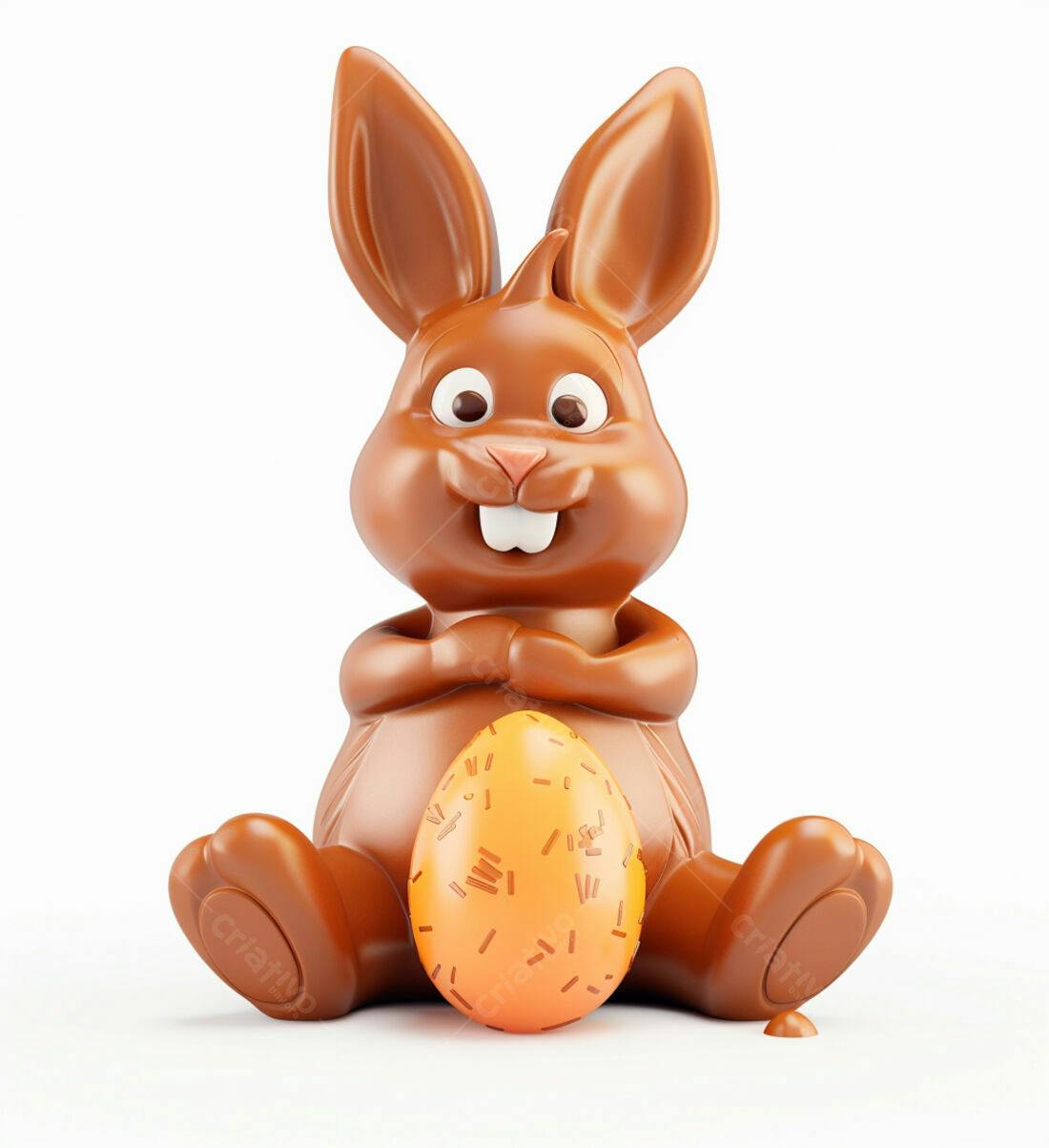 Coelho de Chocolate com Ovo de Páscoa