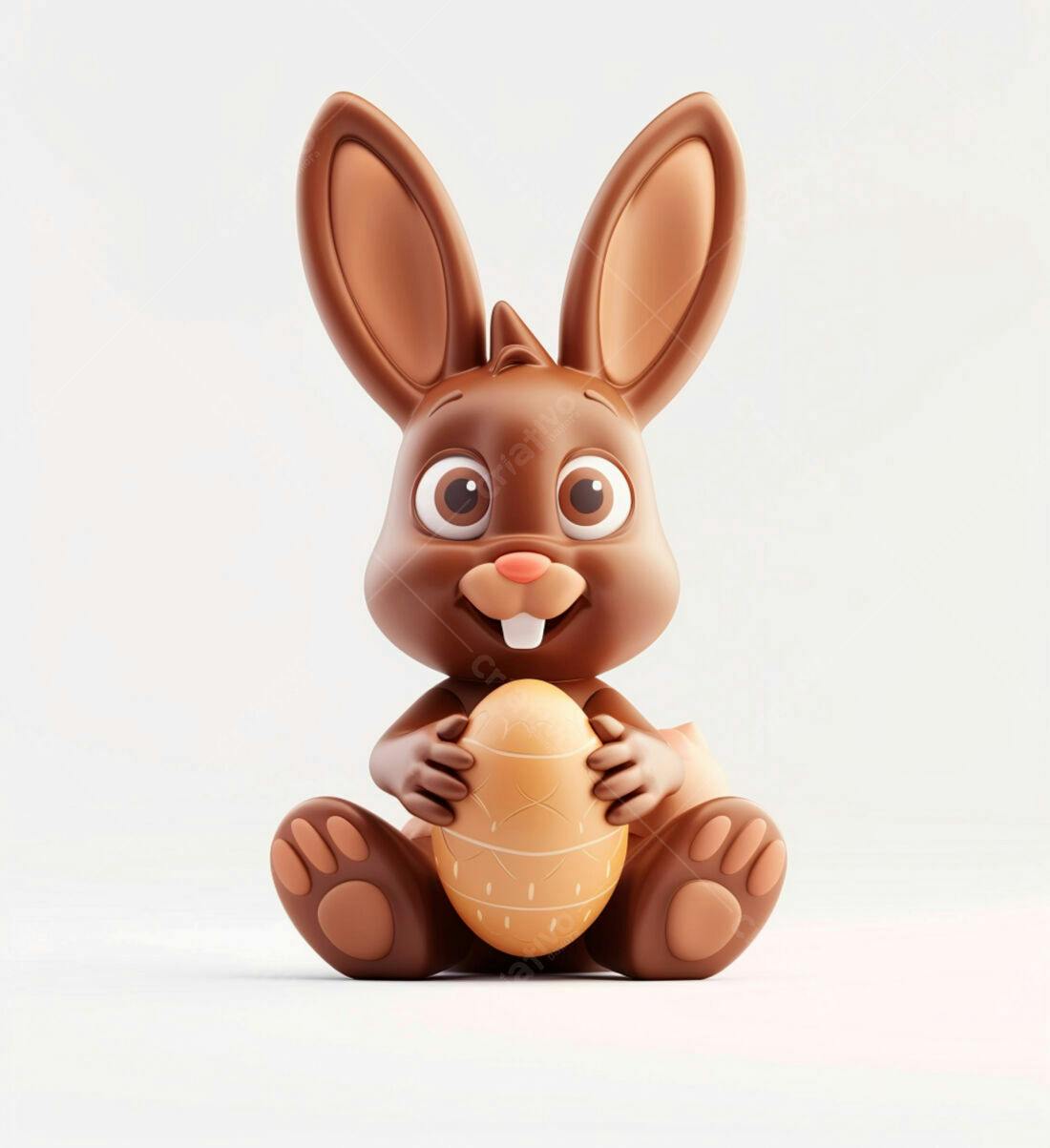 Coelhinho de chocolate com ovo de Páscoa
