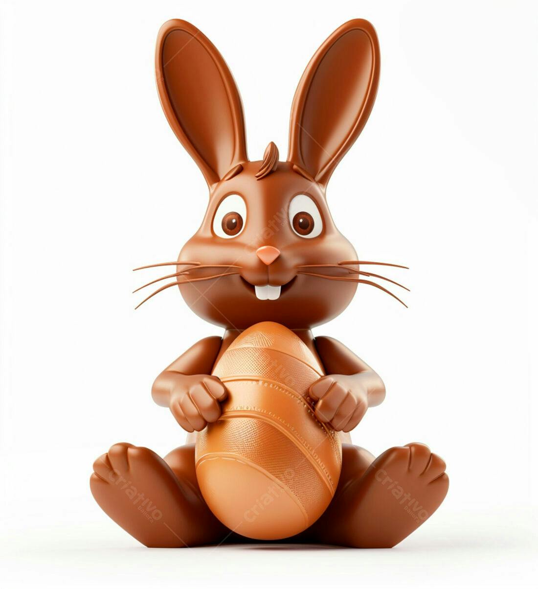 Coelhinho de chocolate com ovo de Páscoa