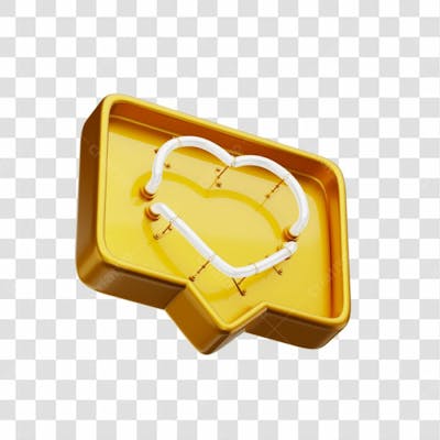 Icone 3D   Curtida   Like   Amarelo (4)