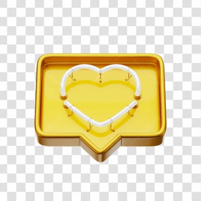 Icone 3D   Curtida   Like   Amarelo (5)
