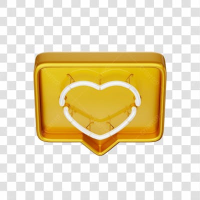 Icone 3D   Curtida   Like   Amarelo (6)