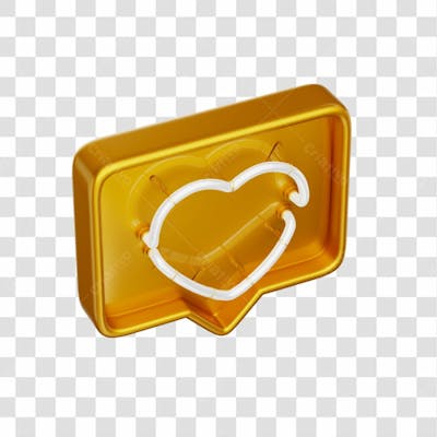 Icone 3D   Curtida   Like   Amarelo (7)
