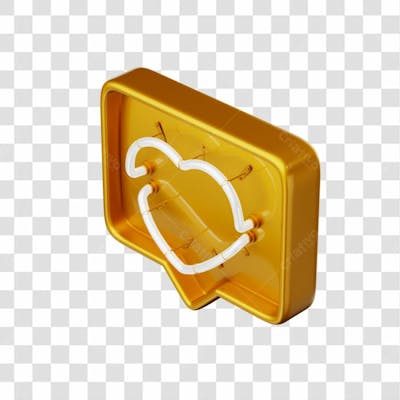 Icone 3D   Curtida   Like   Amarelo (8)