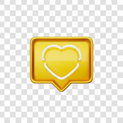 Icone 3D   Curtida   Like   Amarelo (9)