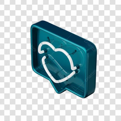 Icone 3D   Curtida   Like   Azul Esmeralda (5)