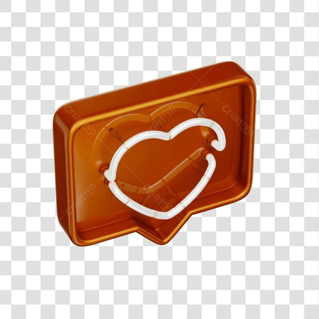 Icone Curtida Neon PNG com fundo transparente