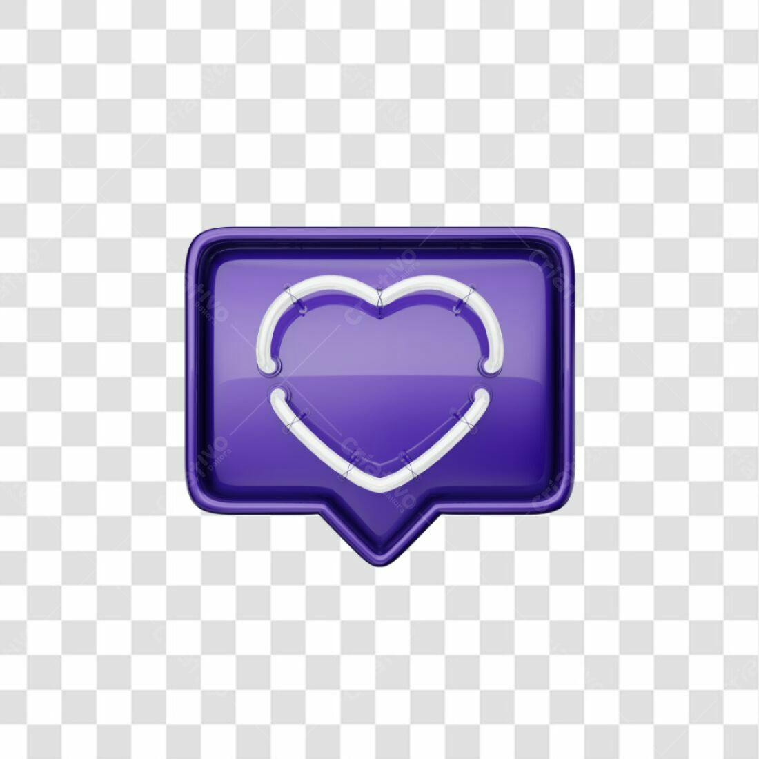 Ícone de Curtida Roxo PNG com fundo transparente