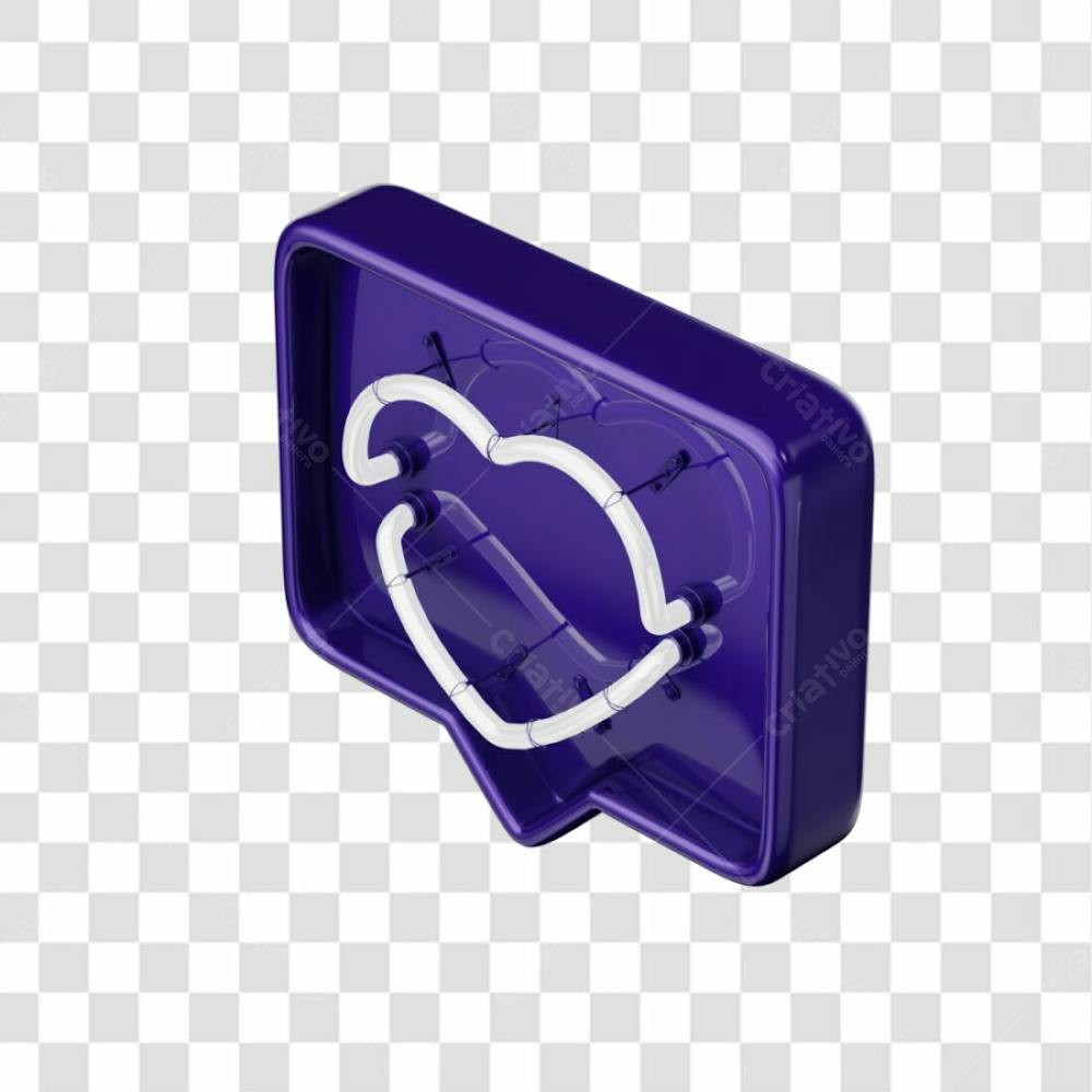 Icone 3D   Curtida   Like   Coração   Roxo (9)