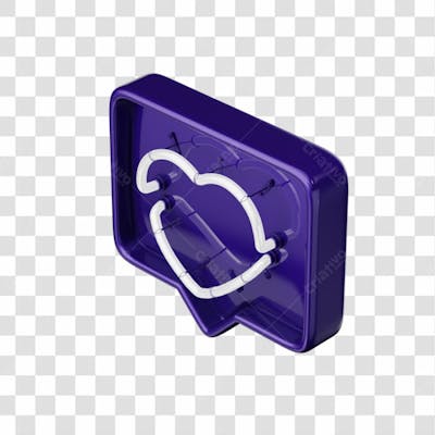 Icone 3D   Curtida   Like   Coração   Roxo (9)